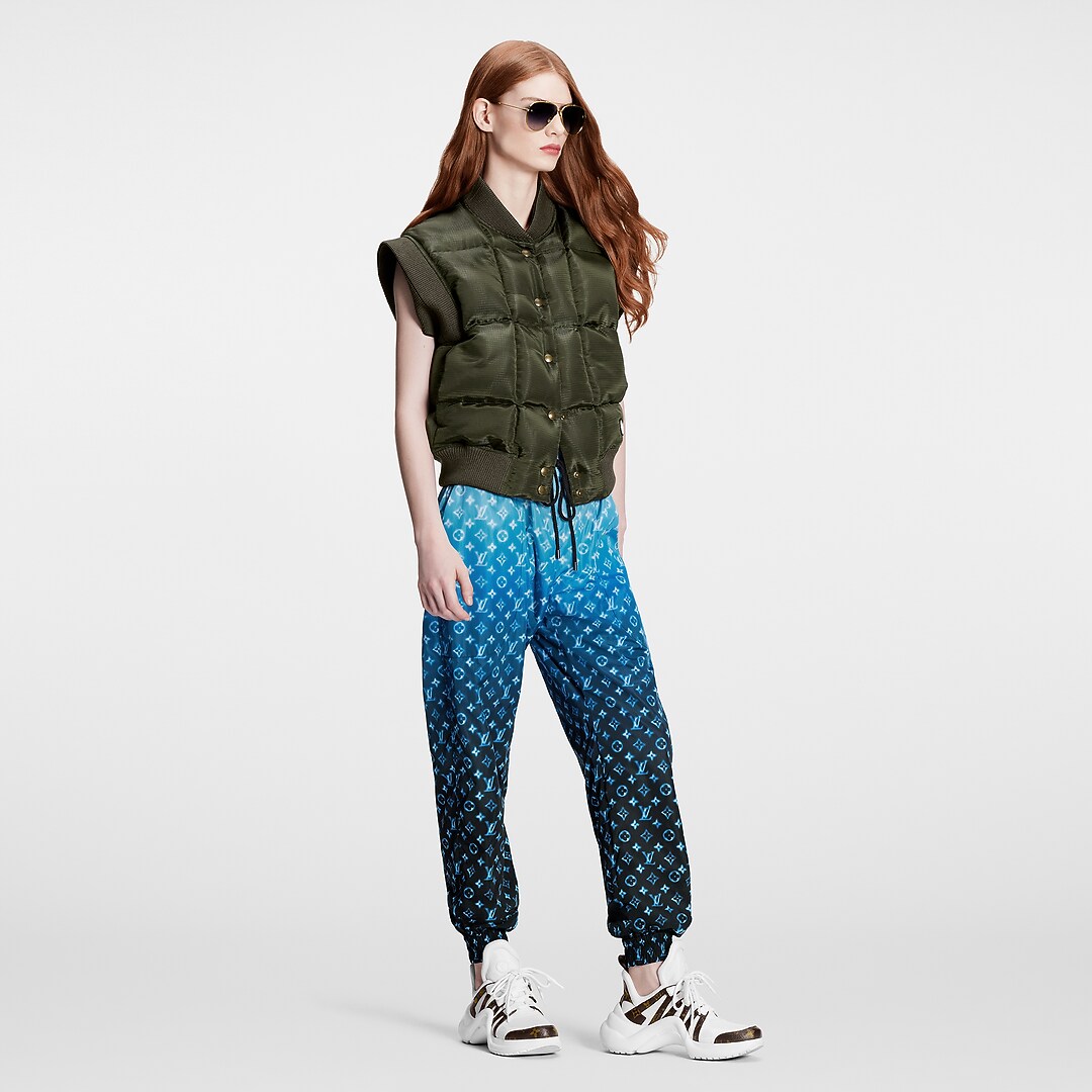 Sprayed Monogram Nylon Jogging Pants Women ReadytoWear LOUIS